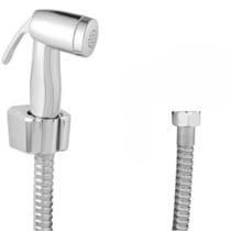 Kit Ducha Higiênica Banheiro Engate Flexível Inox 2,00m + Gatilho Top + Suporte De Parede