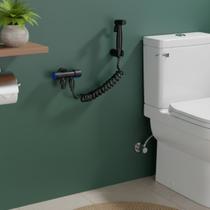 Kit Ducha Higiênica Banheiro Metal Registro de Dupla Saída Mangueira Funcional de 1.5m Gatilho