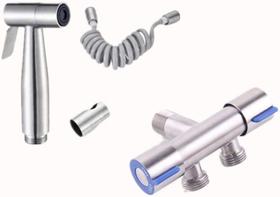 Kit Ducha Higiênica Com Registro Duas Saídas De 1/2 Inox 304