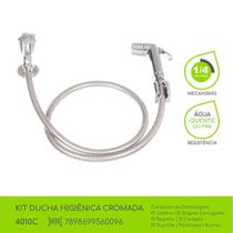 Kit Ducha Higiênica Cromada GRASCAN 1/4 De volta