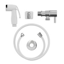 Kit Ducha Higiênica Pop Registro ABS Engate PVC Censi Branco