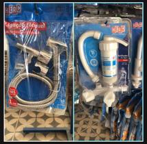 kit ducha inox + torneira com filtro branca