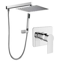 Kit Ducha Quadrada 20x20 Slim Ultra Fina Gás Solar com desviador e Acabamento para registro Monocomando base Deca 4493 Alavanca Cromado Brilhante Kit Ducha Quadrada 20x20 Slim Ultra Fina Gás Solar com desviador e Acabamento para registro Monocomando base Deca 4493 Alavanca Cromado Brilhante