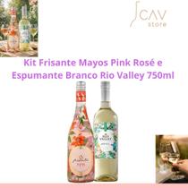 Kit Dueto de Delicias 3.0 Frisante Mayos Pink Rosé e Espumante Branco Rio Valley 750ml Brasil Refrescante