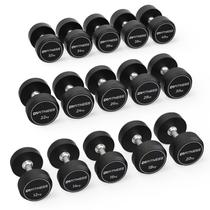 Kit Dumbbell Rubber Elite Pares 12 a 40kg D1 Fitness Halteres Emborrachados Profissionais Academia Kit Dumbbell Rubber Elite Pares 12 a 40kg D1 Fitness Halteres Emborrachados Profissionais Academia