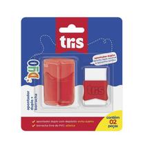 Kit Duo - Apontador Duplo Com Depósito Su260 + Borracha - Tris