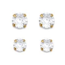 Kit Duo de Brincos Zircônia Banhado a Ouro 18K Kit Duo de Brincos Zircônia Banhado a Ouro 18K