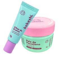 Kit Dupla Renovadores Faciais Kokeshi Pele Porcelana Olhos Gueixa Kit Dupla Renovadores Faciais Kokeshi Pele Porcelana Olhos Gueixa