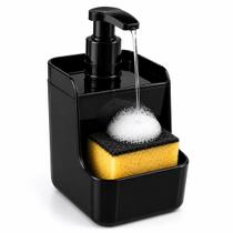 Kit Duplo 2 Dispenser Detergente UZ Porta Esponja Organizador Compacto de Pia