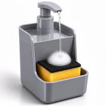 Kit Duplo 2 Dispenser Detergente UZ Porta Esponja Organizador Compacto de Pia Kit Duplo 2 Dispenser Detergente UZ Porta Esponja Organizador Compacto de Pia