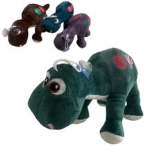 Kit Duplo com 2 Dinossauros de Pelúcia com Ventosa Diversão e Decoração para Crianças