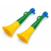 Kit Duplo Cornetas Nº 3 29cm Som Alto Torcida Festa Diversão Líder Brinquedos Kit Duplo Cornetas Nº 3 29cm Som Alto Torcida Festa Diversão Líder Brinquedos
