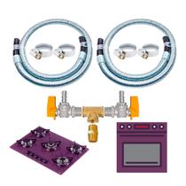Kit Duplo Gas Encanado Mangueira 1,20cooktop Forno E Fogoes Kit Duplo Gas Encanado Mangueira 1,20cooktop Forno E Fogoes