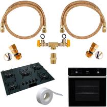 Kit Duplo Instalação Cooktop Forno Gás Encanado