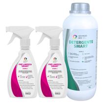 Kit Duplo PréLImpeza Hospitalar Smart e 1 Detergente Hospitalar Smart Kit Duplo PréLImpeza Hospitalar Smart e 1 Detergente Hospitalar Smart