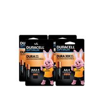 Kit Duracell Optimum Leve 4 pague 3 Com 8 Pilhas AAA e 8 Pilhas AA