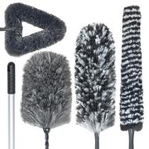 Kit Duster Rocktex Feather com poste de extensão de 1,7 m e 4 escovas