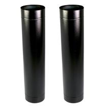Kit Duto 7 Polegadas Preto Chaminé Fornos Churrasqueiras 2u
