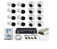 Kit Dvr 16 Canais Intelbras HD 720p Dome E Bullet Completo C/Hd 500gb Kit Dvr 16 Canais Intelbras HD 720p Dome E Bullet Completo C/Hd 500gb