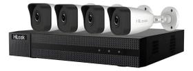 Kit Dvr 4 Cameras Hikvision Bullet 2mp Ik4142bhmh/p Hilook Branco