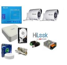 Kit Dvr 4 Canais Com 2 Câmeras Hd 20m - Hilook - C/hd