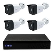 Kit DVR 8 Canais + 4 Câmeras Bullet BNC