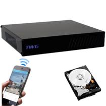 Kit DVR CFTV Hibrido 4 Canais HD 500gb App Celular Facial