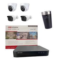 Kit DVR Hikvision 4 Canais Com Hd 1tb 4 Câmeras