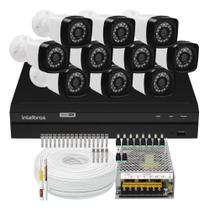 Kit Dvr Intelbras 16 Canais H.265 10 Câmeras Full Hd 20m