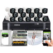 Kit Dvr Intelbras 16 Canais H.265 2tb 14 Câmeras Full Hd 20m