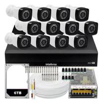 Kit Dvr Intelbras 16 Canais H.265 6tb 12 Câmeras Full Hd 20m Kit Dvr Intelbras 16 Canais H.265 6tb 12 Câmeras Full Hd 20m