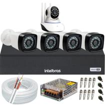 Kit Dvr Intelbras 4 Canais 4 Câmeras Full Hd 1 Câmeras IP Wifi 360 Áudio bidirecional Kit Dvr Intelbras 4 Canais 4 Câmeras Full Hd 1 Câmeras IP Wifi 360 Áudio bidirecional
