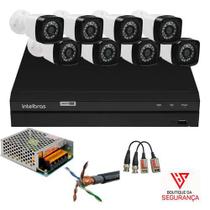 Kit DVR Intelbras + 8 Câmeras HD 720p 20m com HD