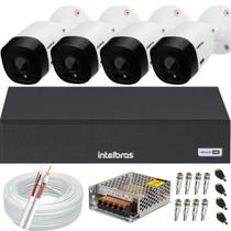 Kit DVR Intelbras 8 canais 1108c H.265 sem HD 4 câmeras Vhl 1120B