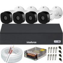 Kit DVR Intelbras 8 canais 1108c sem HD 4 câmeras Vhl 1220b Full hd 1080p 2mp