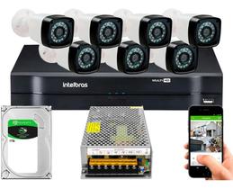 Kit Dvr Intelbras 8 Canais 1tb 7 Câmera Full Hd 20m Sem Cabo