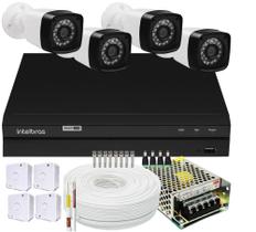 Kit dvr Intelbras 8 canais H.265 4 câmeras Full HD 20m S/Hd Kit dvr Intelbras 8 canais H.265 4 câmeras Full HD 20m S/Hd