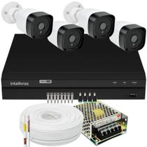 Kit Dvr Intelbras 8 Canais H.265 Sem Hd 4 Câmeras 2mp 1080p - Intelbras/Multitoc