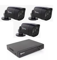 Kit DVR JL6004 com 3 câmeras bullet 9020 uso externo
