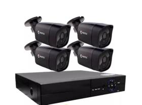 Kit DVR JL6008 + 4 câmeras bullet - HD 720p - Visão 20m