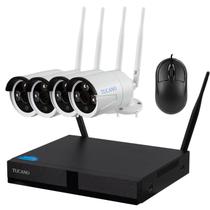 Kit DVR Tucano WF-04 - 4 Canais - 4 Cameras - 1080P - Sem Fio - Preto e Branco Kit DVR Tucano WF-04 - 4 Canais - 4 Cameras - 1080P - Sem Fio - Preto e Branco