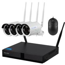 Kit DVR Tucano WF-04 - 4 Canais - 4 Cameras - 1080P - Sem Fio - Preto e Branco Kit DVR Tucano WF-04 - 4 Canais - 4 Cameras - 1080P - Sem Fio - Preto e Branco