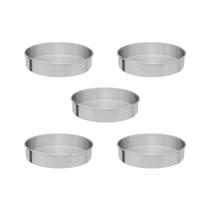 Kit e Atacado Forma Redonda Torta Salgada Lisa 15x3,5 com 5 Peças Kit e Atacado Forma Redonda Torta Salgada Lisa 15x3,5 com 5 Peças