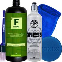 Kit Easytech Produtos Para Limpeza Interna Restauração de Plasticos Float 1,5L Dress 500 ml