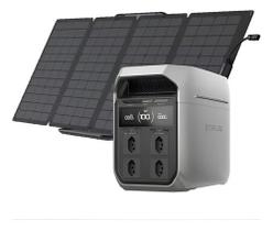 Kit Ecoflow Gerador Delta 3 Plus 1800w 110v + Painel 220w