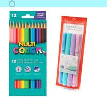 Kit Ecolápis 12 Cores E Fine Pen Color 0.4Mm Faber-Castell