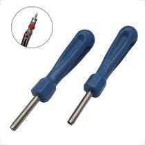 Kit Econômico 2 Chaves Saca Núcleo 25mm Fenda Cabo Plástico