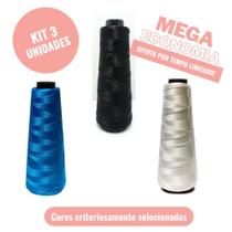 Kit ecônomico 3 princesinha moda cores azul turquesa, branco e preto oferta limitada