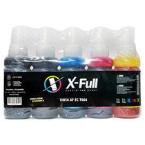 Kit Econômico 5 Cores Tinta X-Full Compatível com 664 para L200 L355 L365 L375 L395 L455 L475 L555 L575 5x100ml