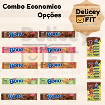 Kit Economico Biscoitos Recheados Achocolatado Plugados Adria Bono Pira Kids Com 10 Unidades Bolacha